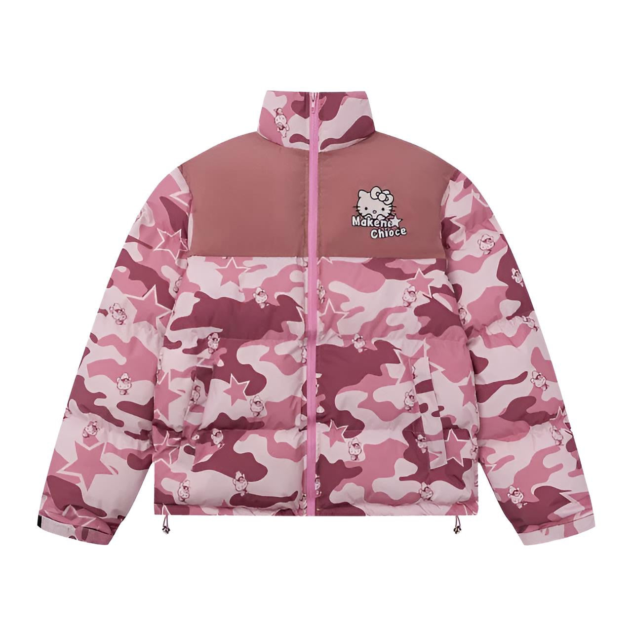 Hello Kitty Camouflage Winter Puffer Jacket