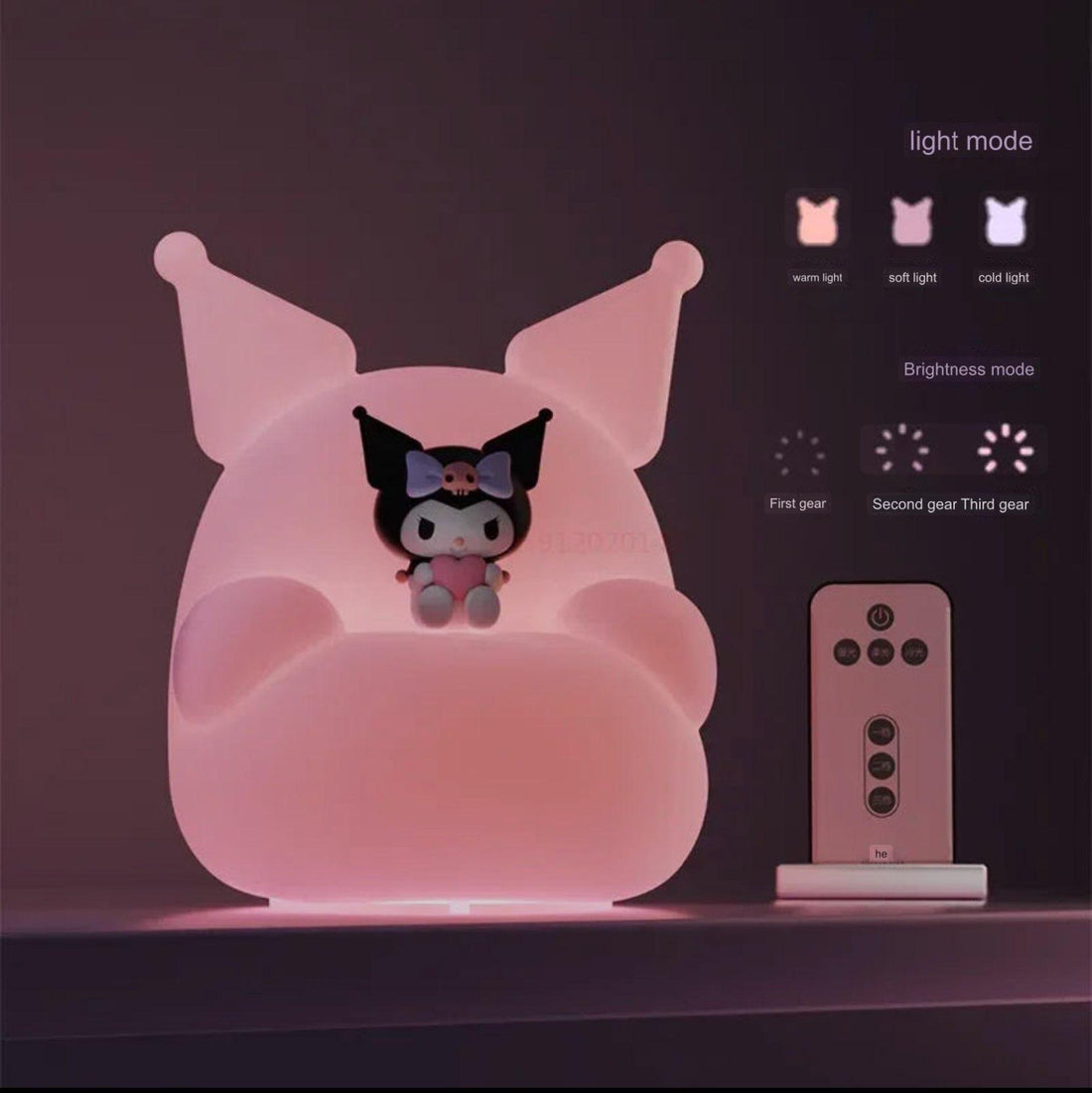 Kuromi Night Light Table Lamp